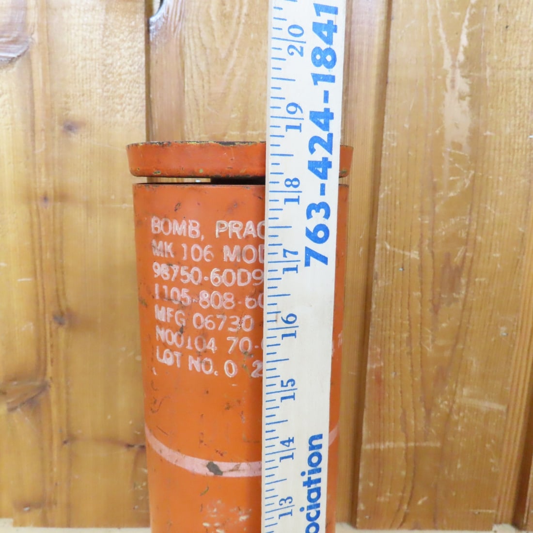 Inert Vietnam War Era MK106 Mod 1 Practice Bomb - 11