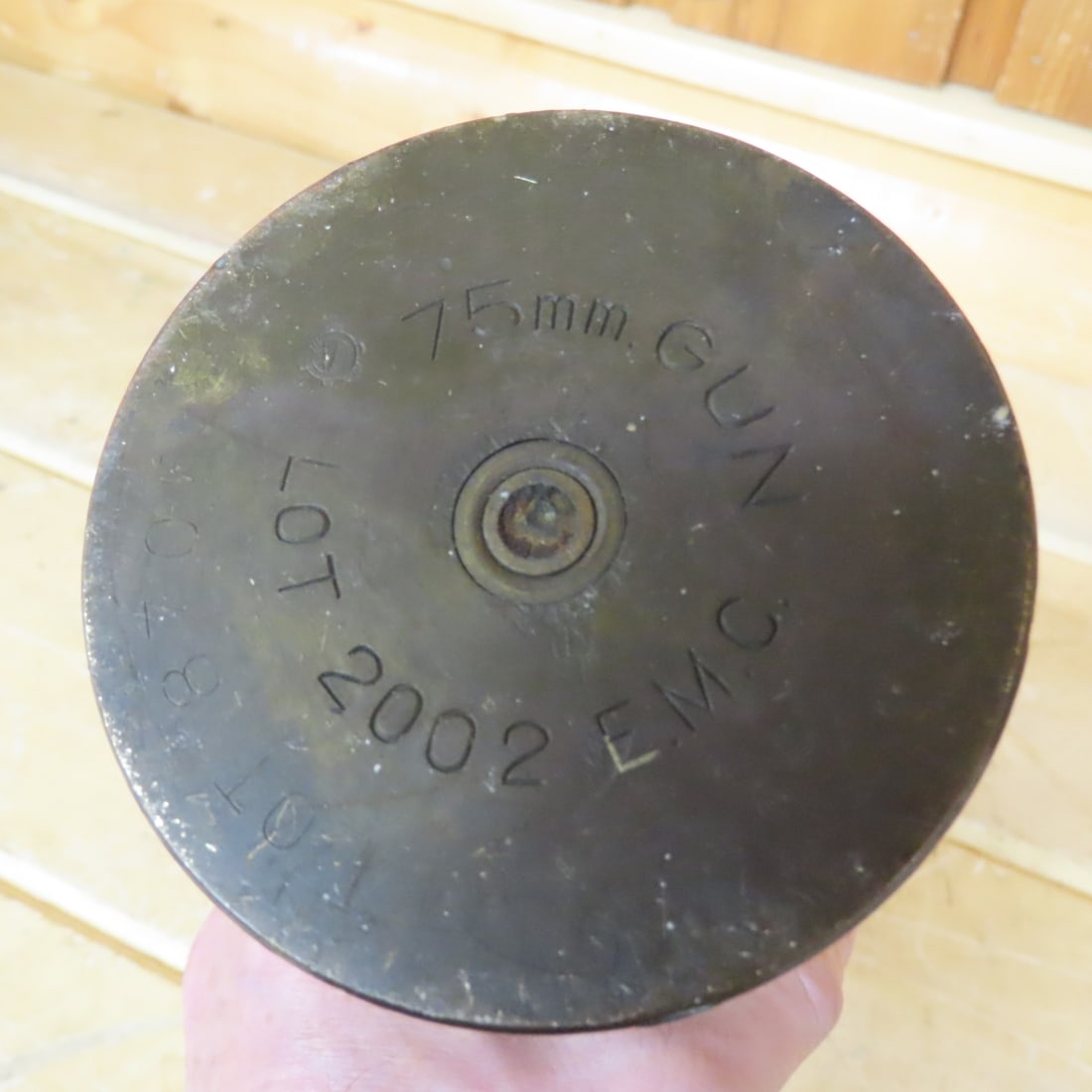 3 WWII 75MM & 57MM Brass Cartridge Casings - 12