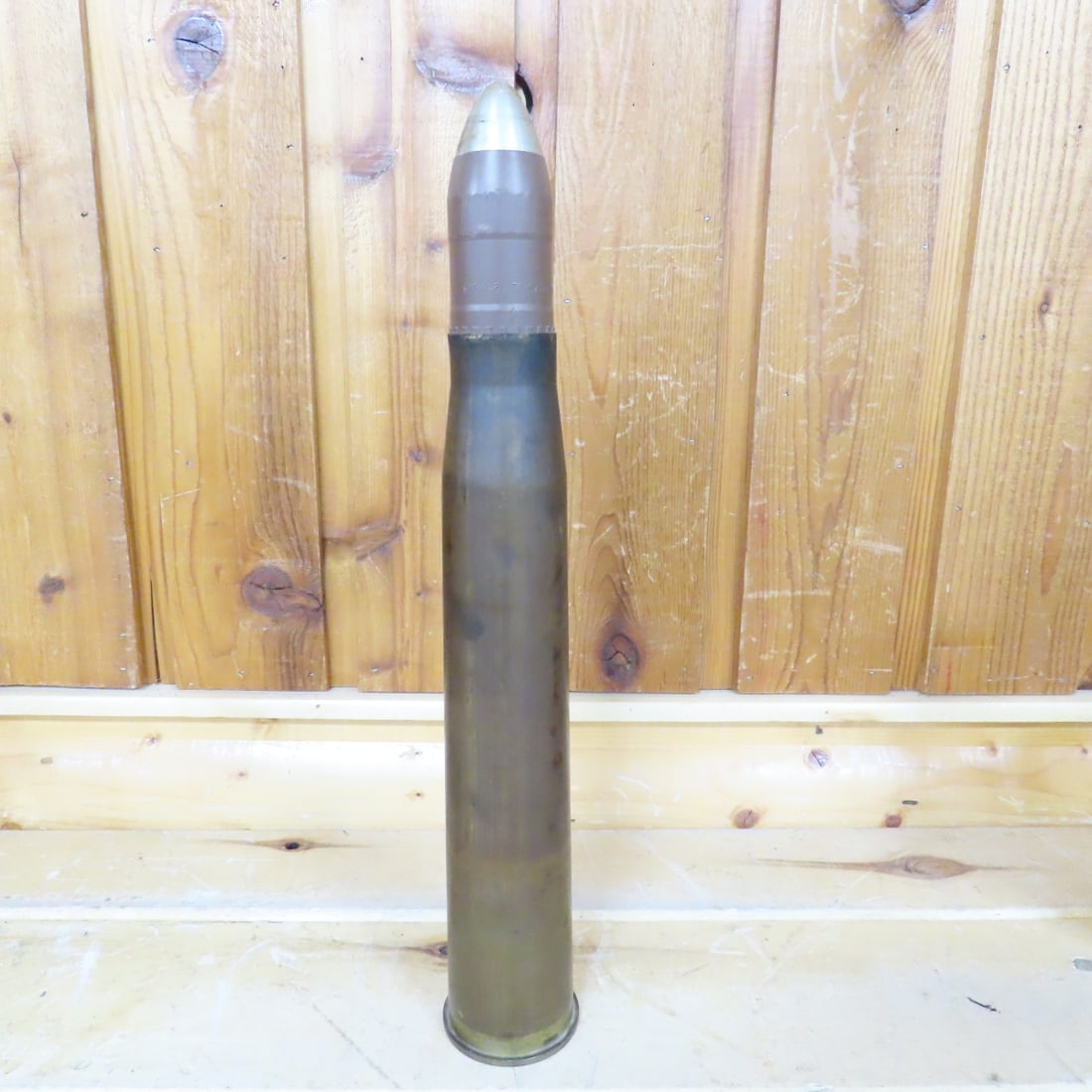 3 WWII 75MM & 57MM Brass Cartridge Casings - 2