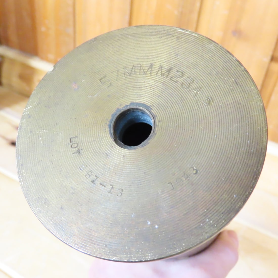 3 WWII 75MM & 57MM Brass Cartridge Casings - 7