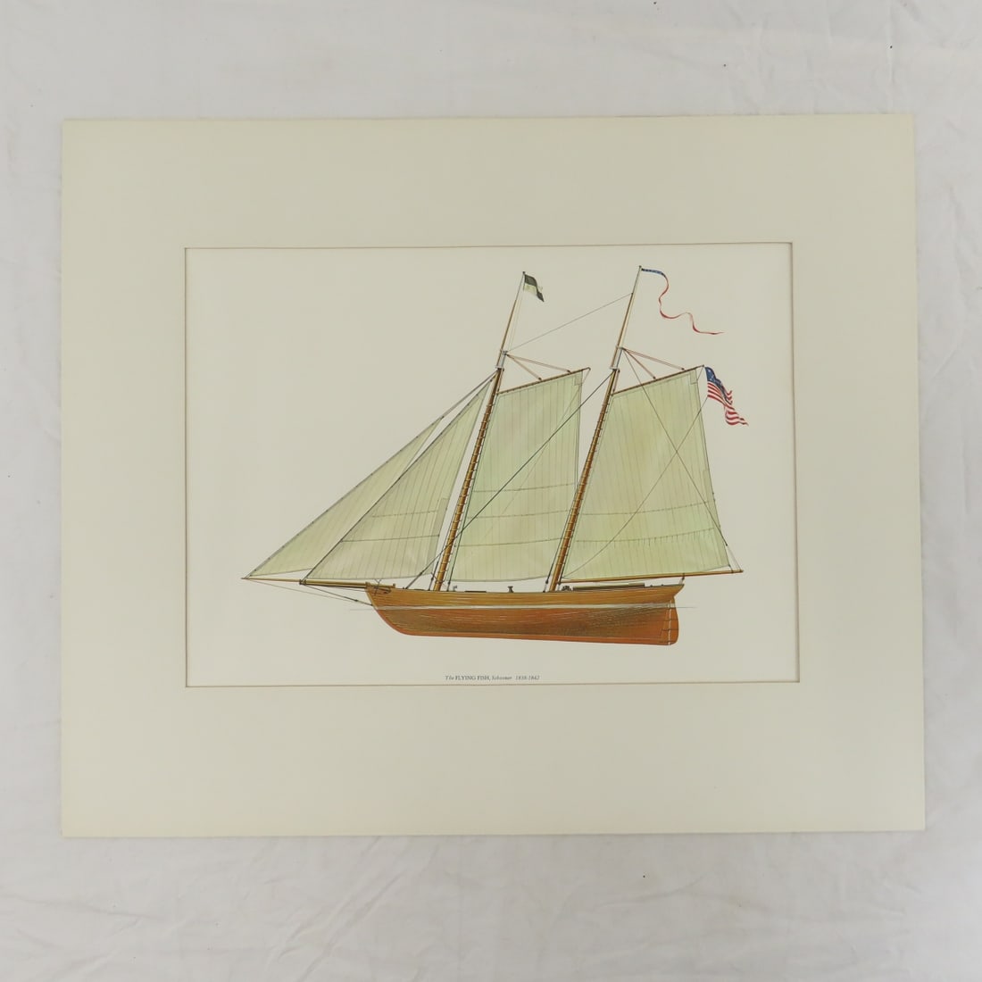 6 Frigate & 6 Schooners of US Sailing Navy Prints - 16