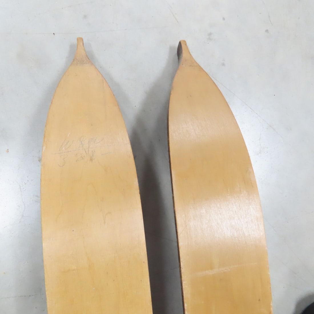 Antique Strand Wisconsin Wooden Downhill Skis - 10