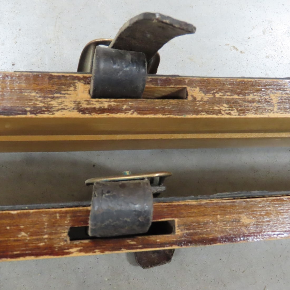 Antique Strand Wisconsin Wooden Downhill Skis - 8