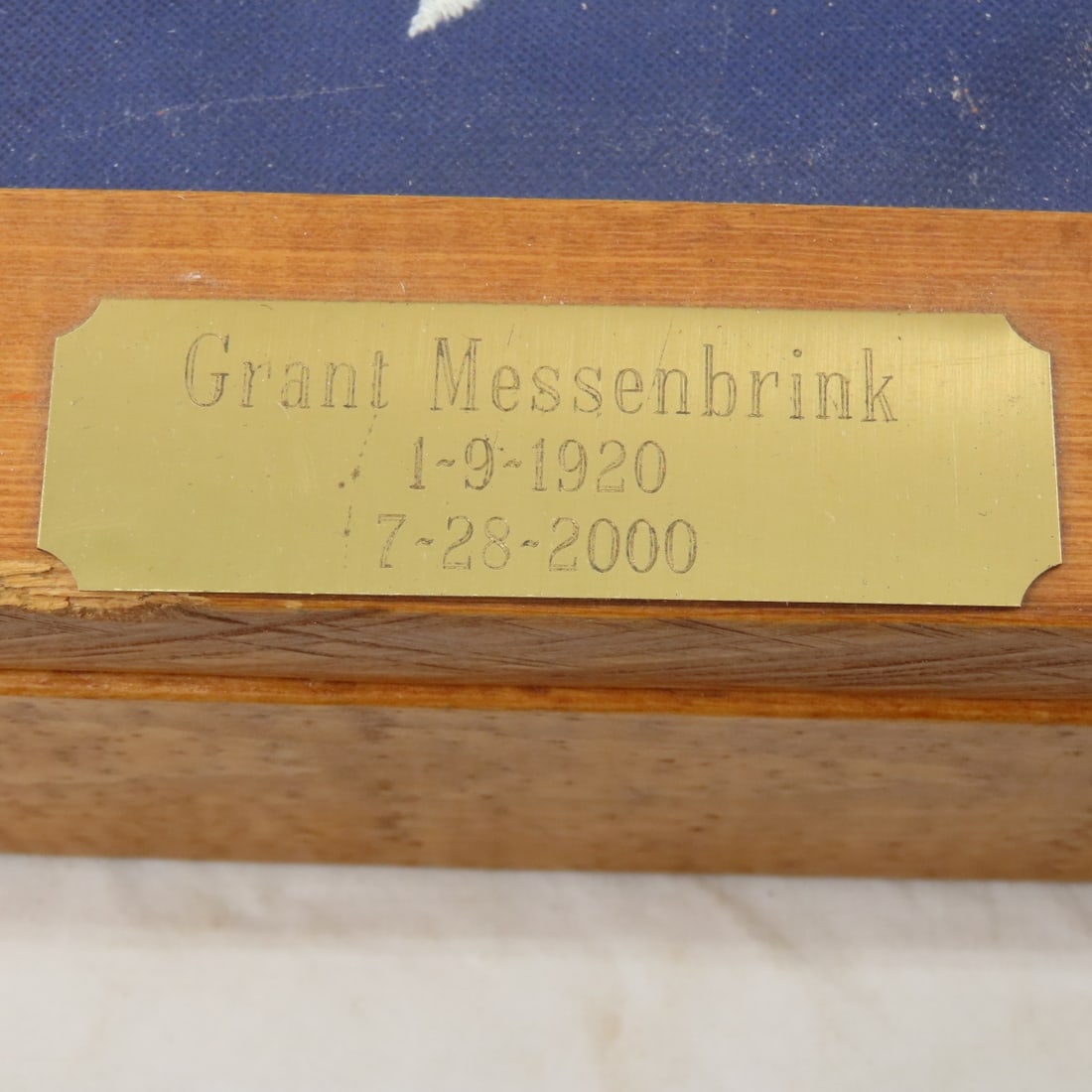 Grant Messenbrink Shadowbox & Burial Flag - 6