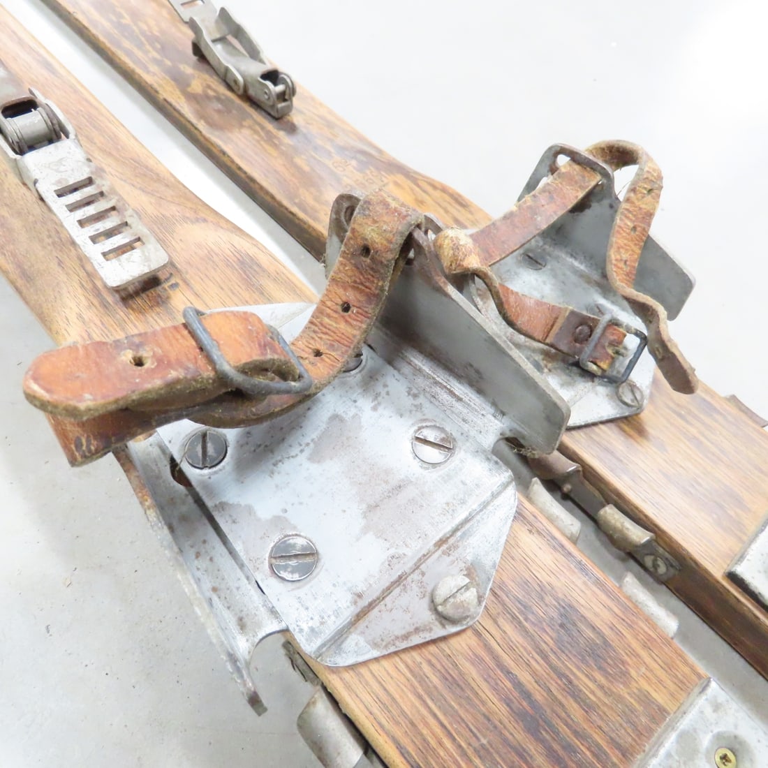 Strand & Unbranded Antique Wooden Downhill Skis - 13