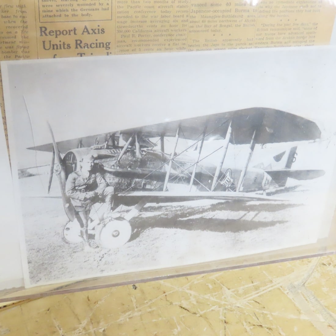 Framed, Mounted WWII Era US Newspapers - 12