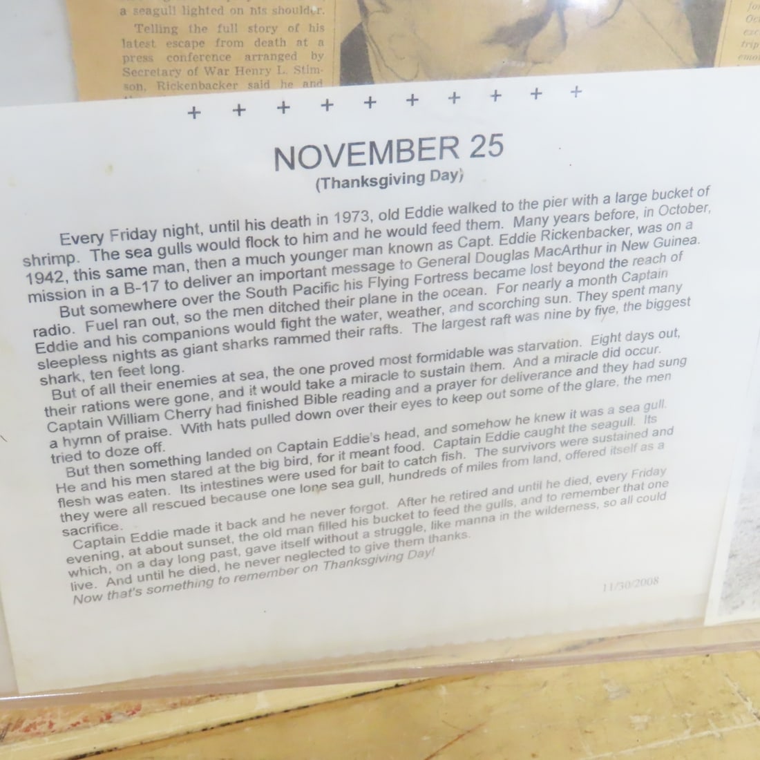 Framed, Mounted WWII Era US Newspapers - 13