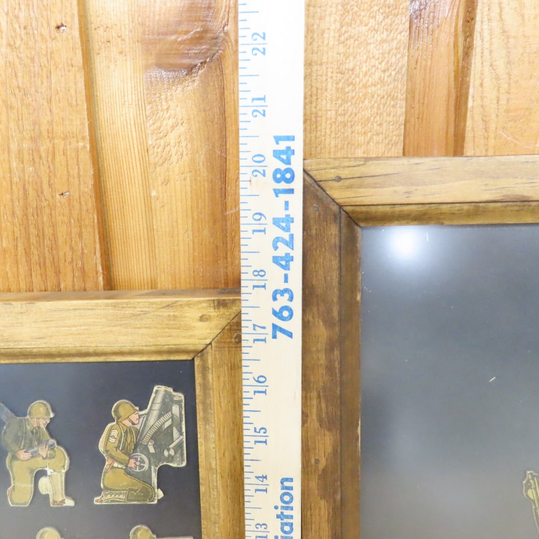 Framed WWII Era US Army Game Pieces & Punch Cards - 15