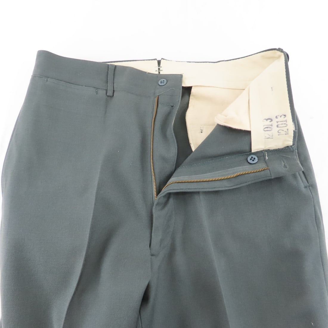 13 Pair Vintage US Military Dress Pants & 2 Caps - 14