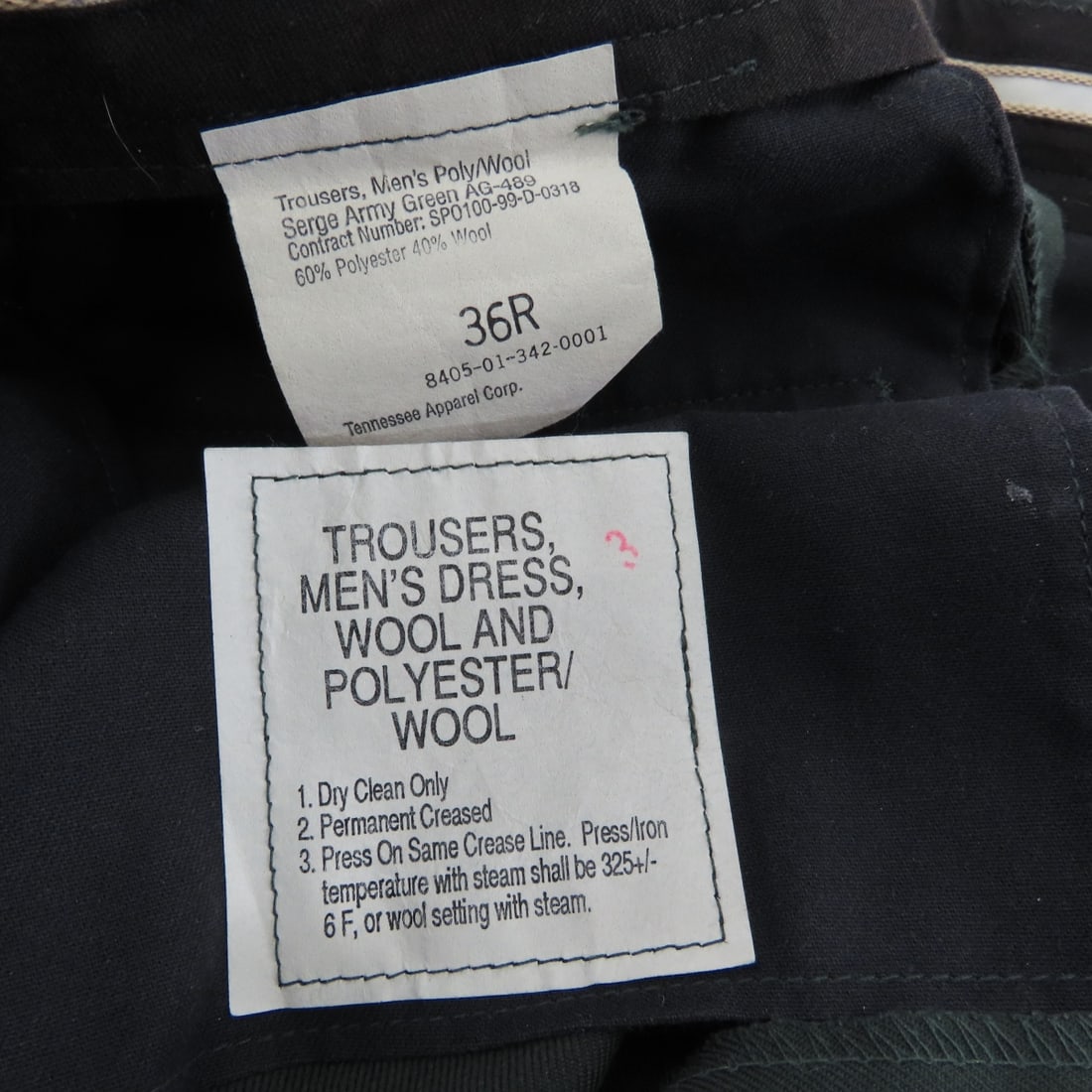 13 Pair Vintage US Military Dress Pants & 2 Caps - 19