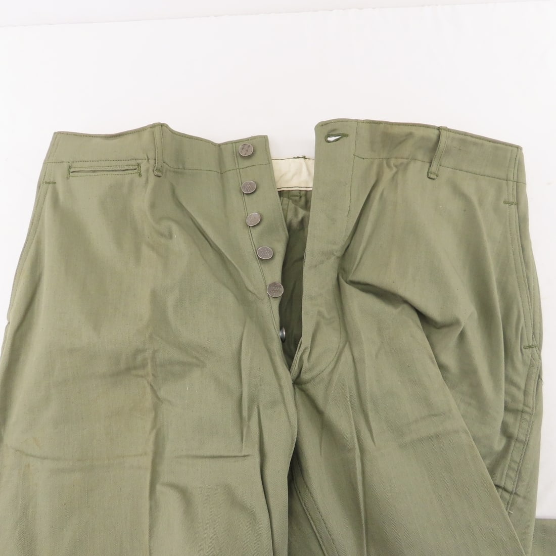 13 Pair Vintage US Military Dress Pants & 2 Caps - 5