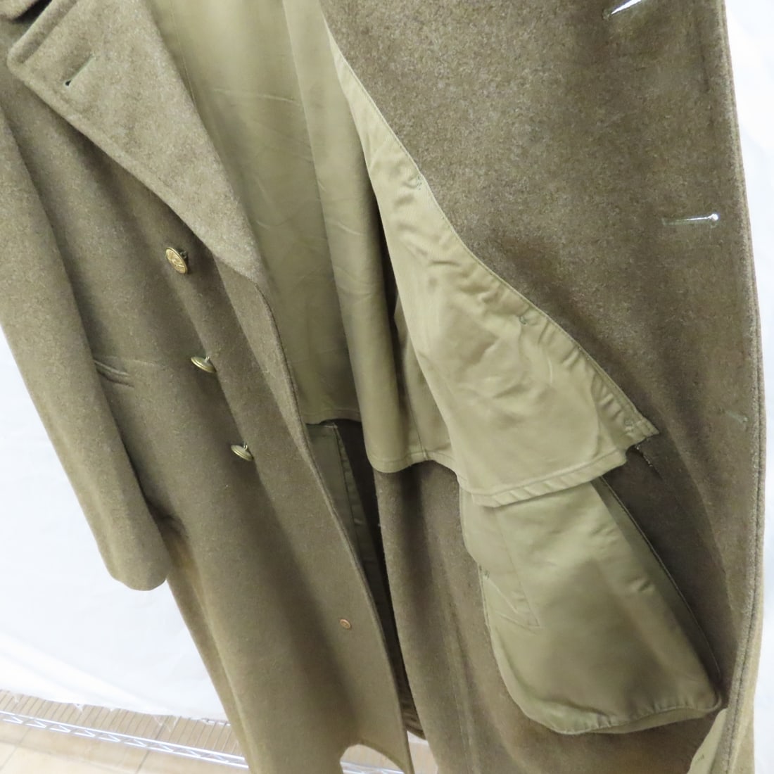 2 WWII US Army Double Breasted Wool Overcoats - 10