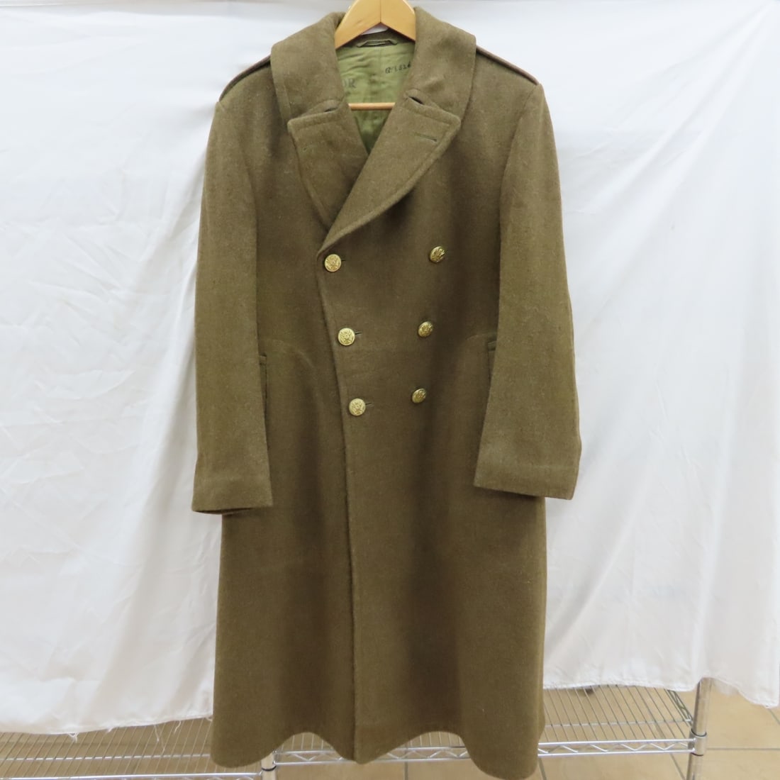2 WWII US Army Double Breasted Wool Overcoats - 12
