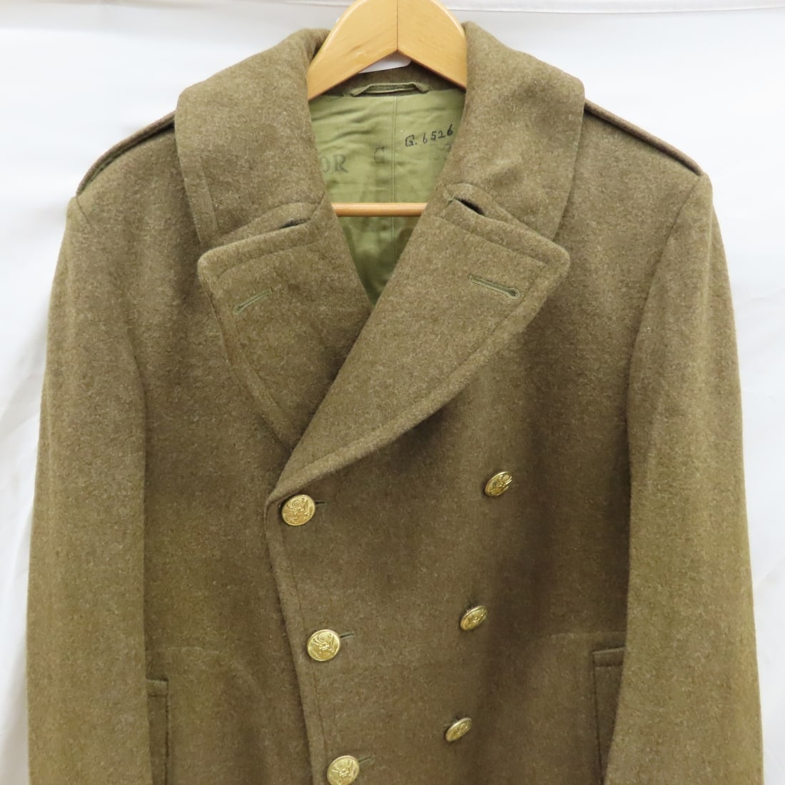2 WWII US Army Double Breasted Wool Overcoats - 13