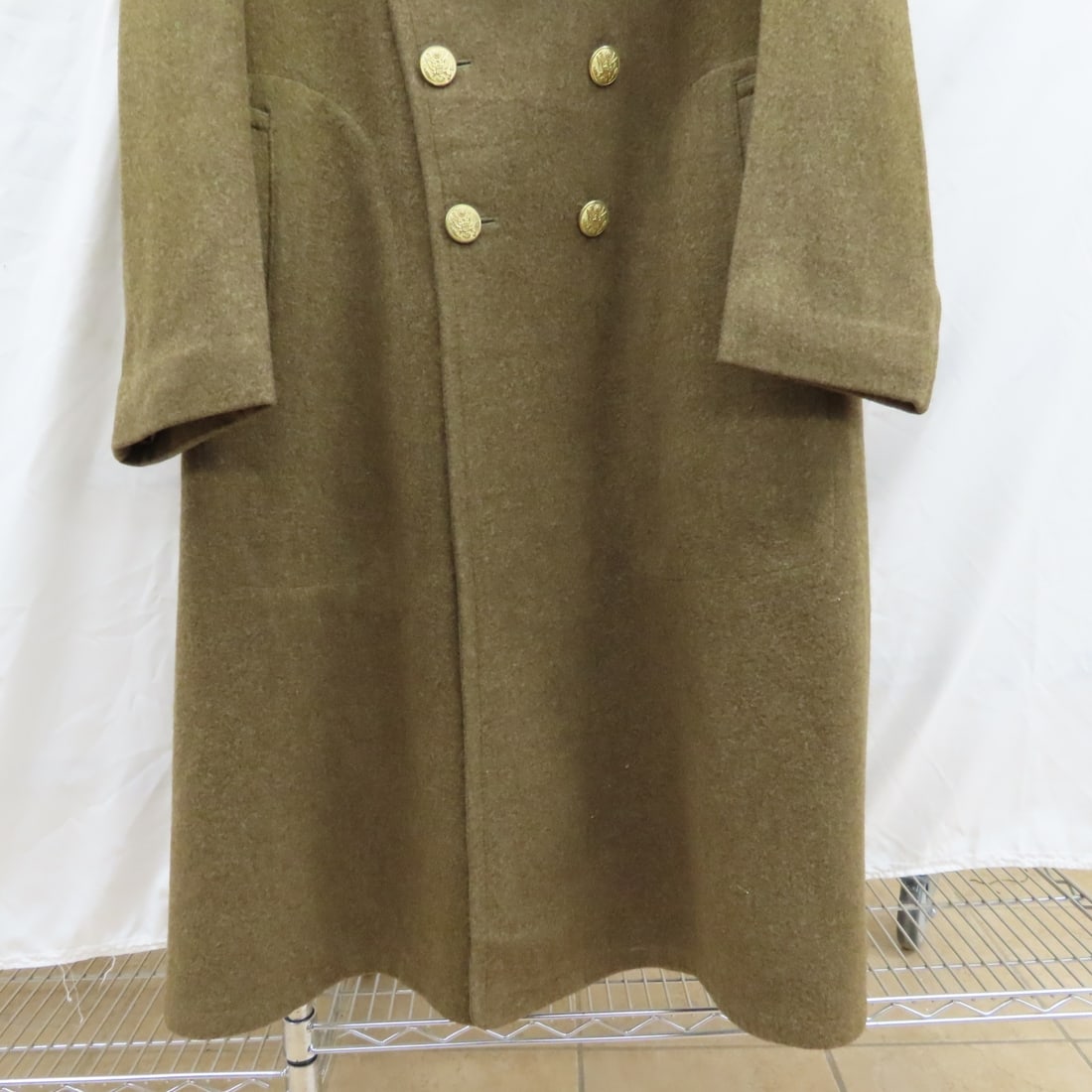 2 WWII US Army Double Breasted Wool Overcoats - 14