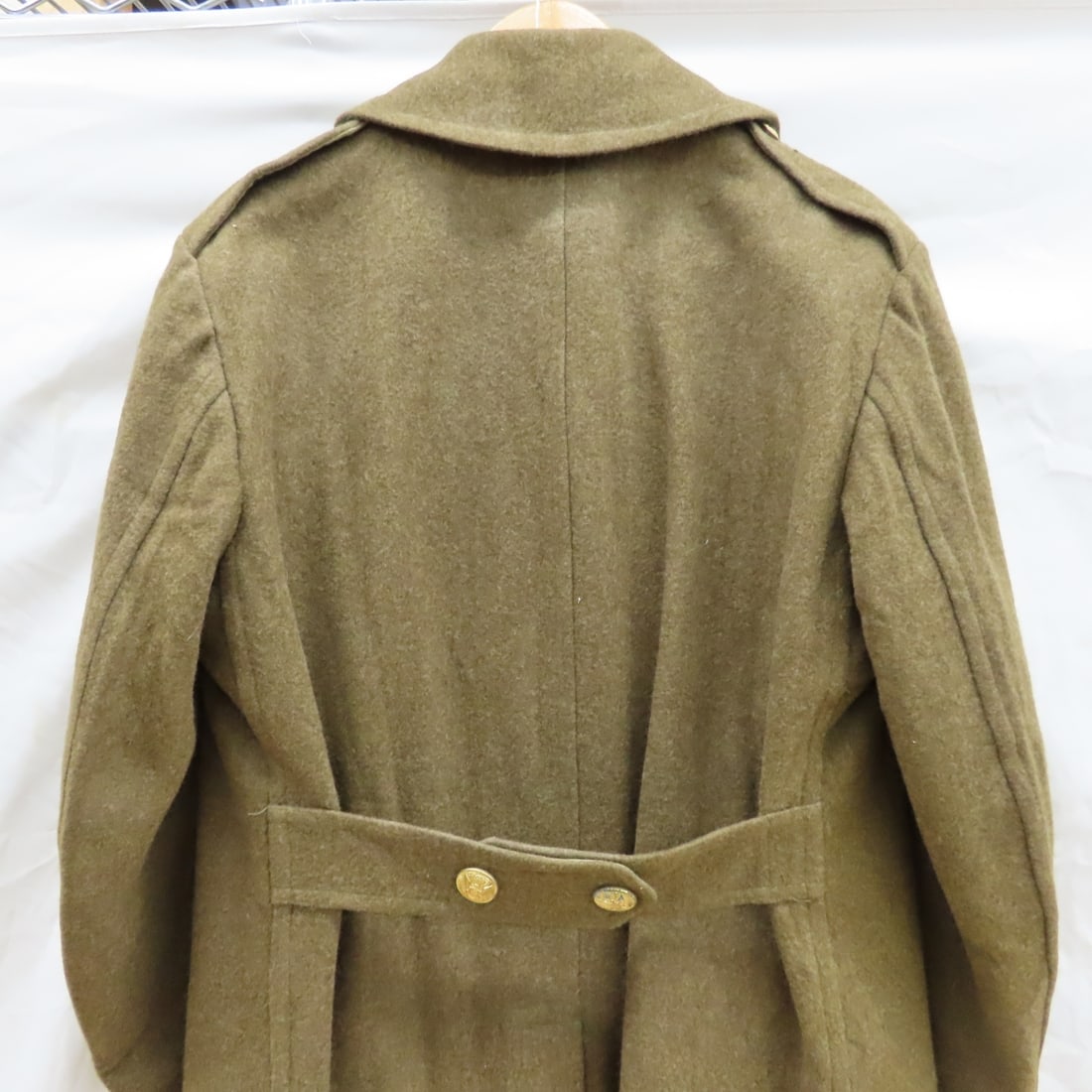 2 WWII US Army Double Breasted Wool Overcoats - 16