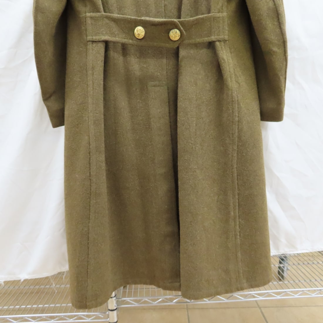 2 WWII US Army Double Breasted Wool Overcoats - 17