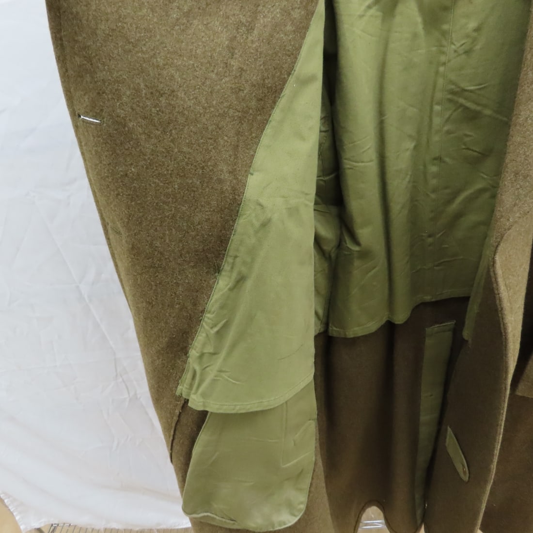 2 WWII US Army Double Breasted Wool Overcoats - 20