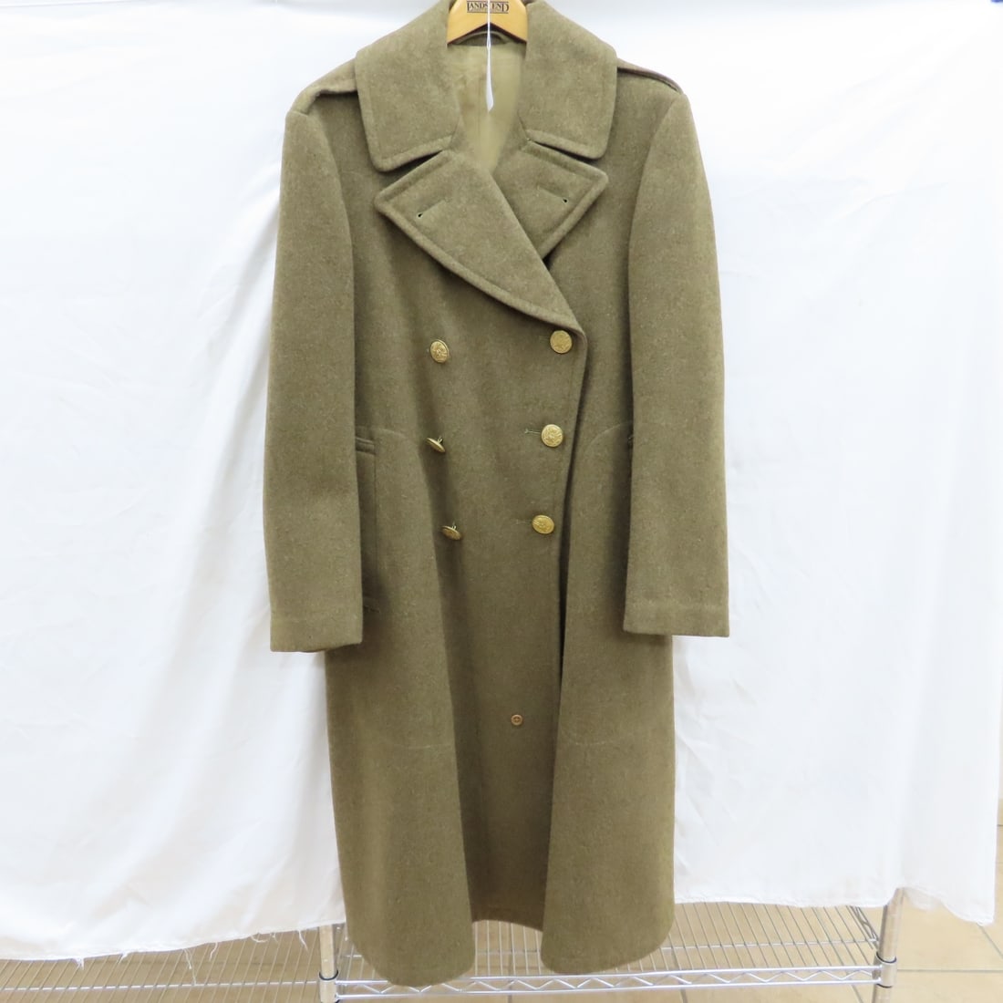 2 WWII US Army Double Breasted Wool Overcoats - 2