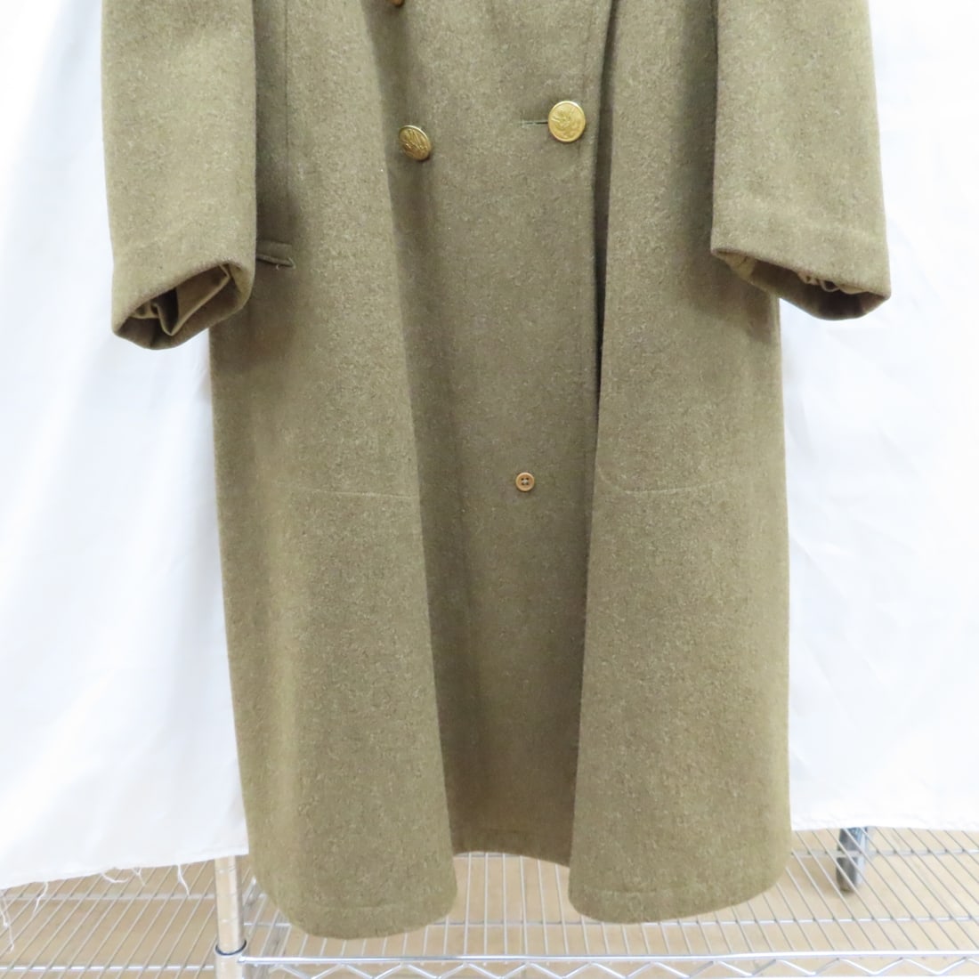 2 WWII US Army Double Breasted Wool Overcoats - 4