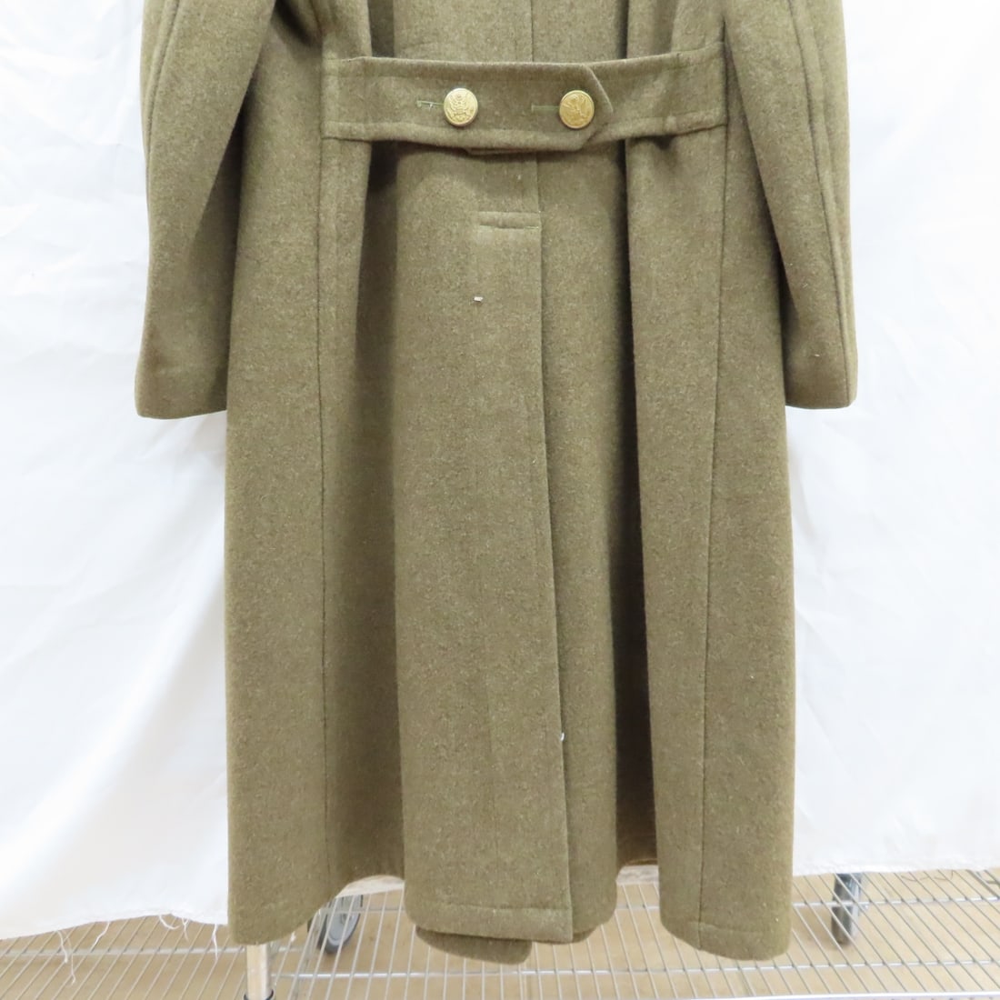 2 WWII US Army Double Breasted Wool Overcoats - 7
