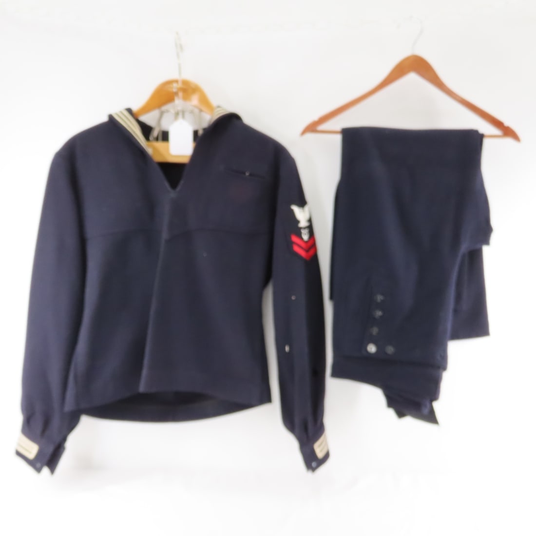 WWII US Navy Enlisted Dress Blue Wool Jumpers - 2
