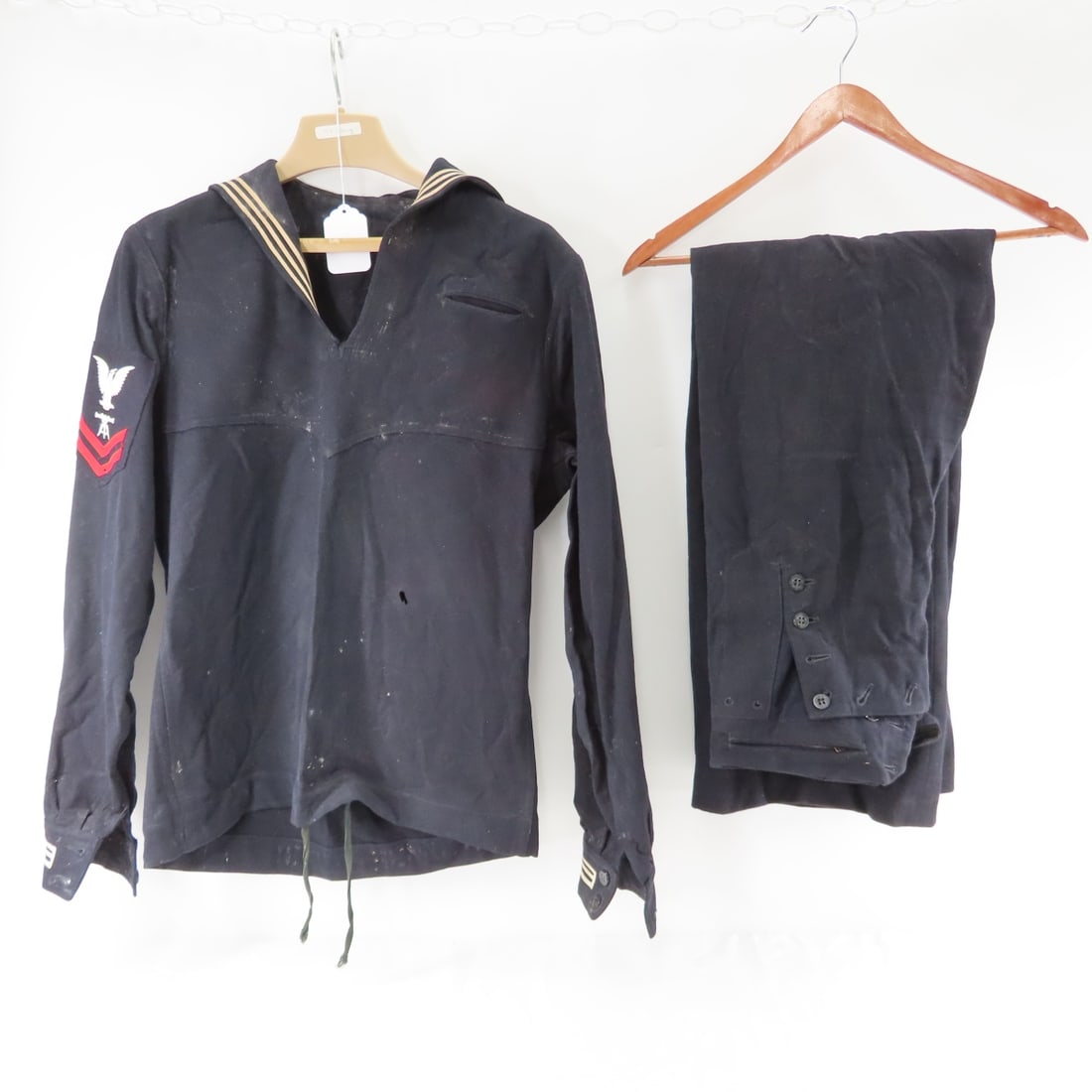 WWII US Navy Enlisted Dress Blue Wool Jumpers - 7