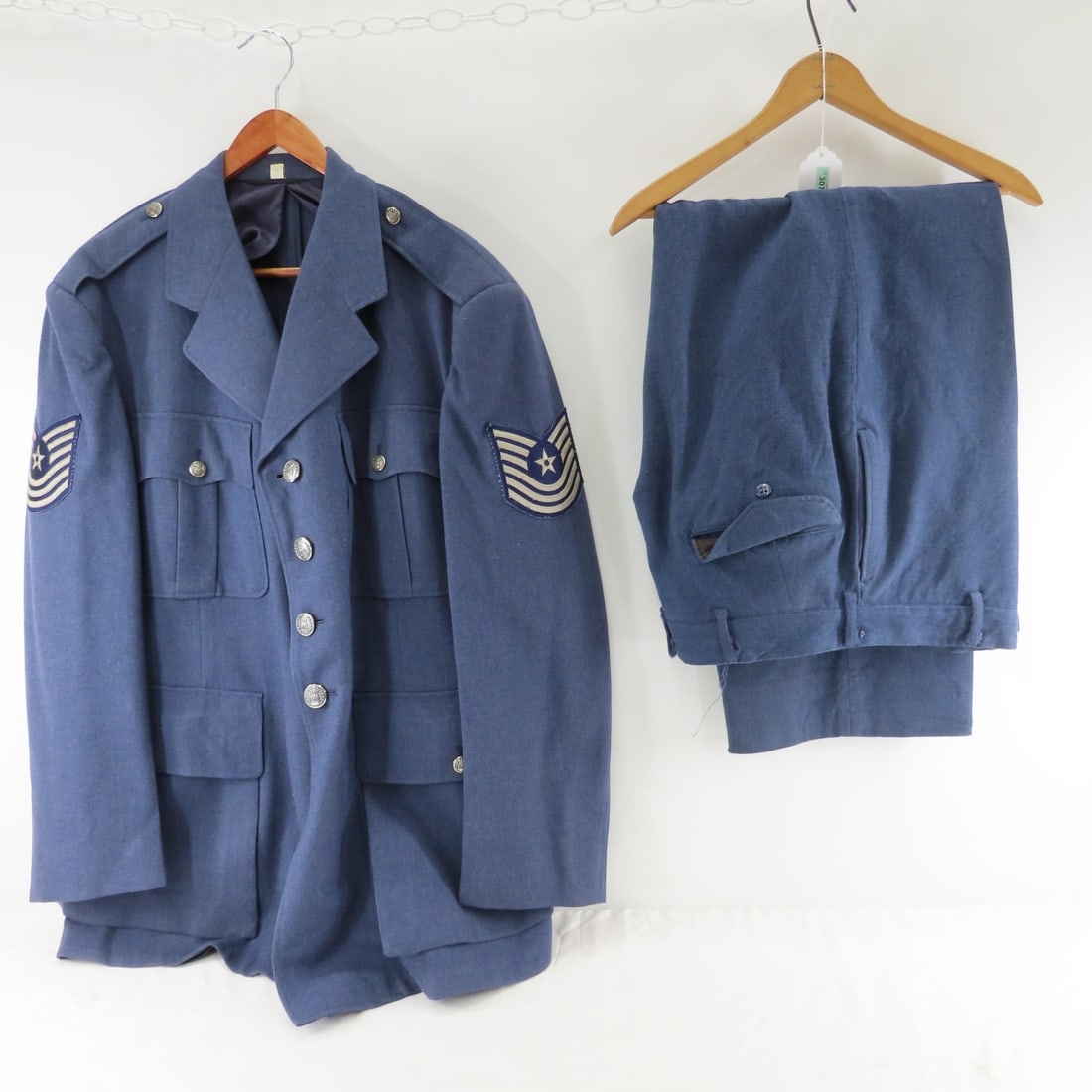 2 Vintage USAF Wool Serge Blue Uniform Jackets - 2