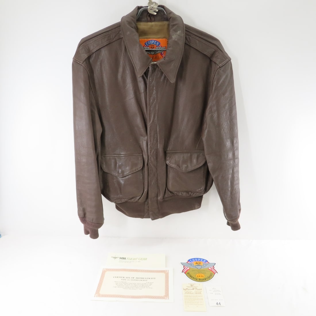 1980s Cooper A2 Leather Flight Jacket & Life Vest (1 of 7)