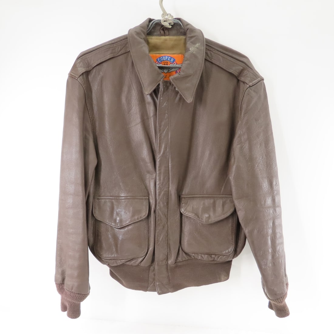 1980s Cooper A2 Leather Flight Jacket & Life Vest - 2