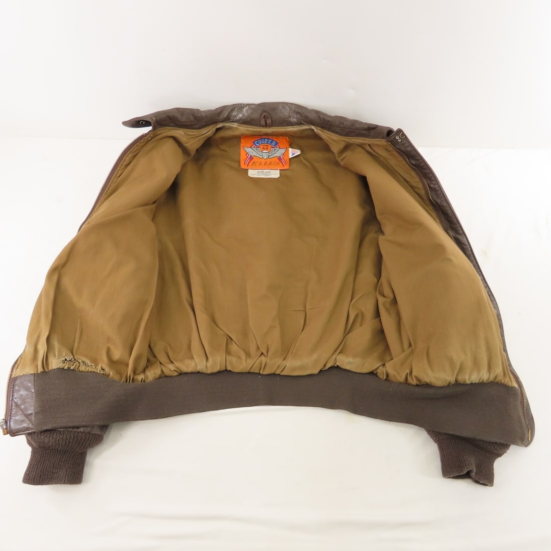 1980s Cooper A2 Leather Flight Jacket & Life Vest - 4