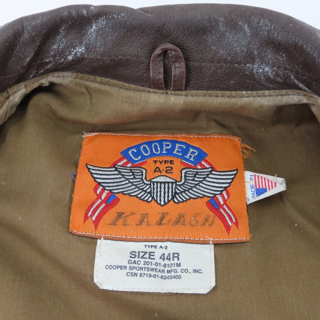 1980s Cooper A2 Leather Flight Jacket & Life Vest - 6