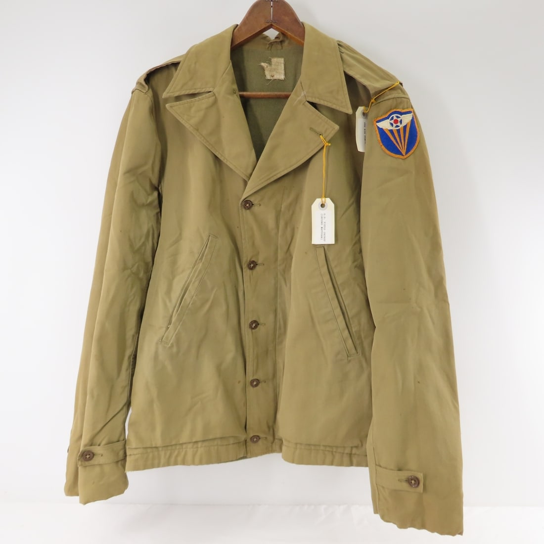 WWII US Army M41 Field Jacket, O.D. 2nd Pattern: WWII US Army M41 Field Jacket, O.D. 2nd Pattern - Class A Patch, Lot size: 12 x 12 x 6", 2 lbs Photos are part of description. Live Auctioneers displays a max of 20 photos- all photos can be seen on P