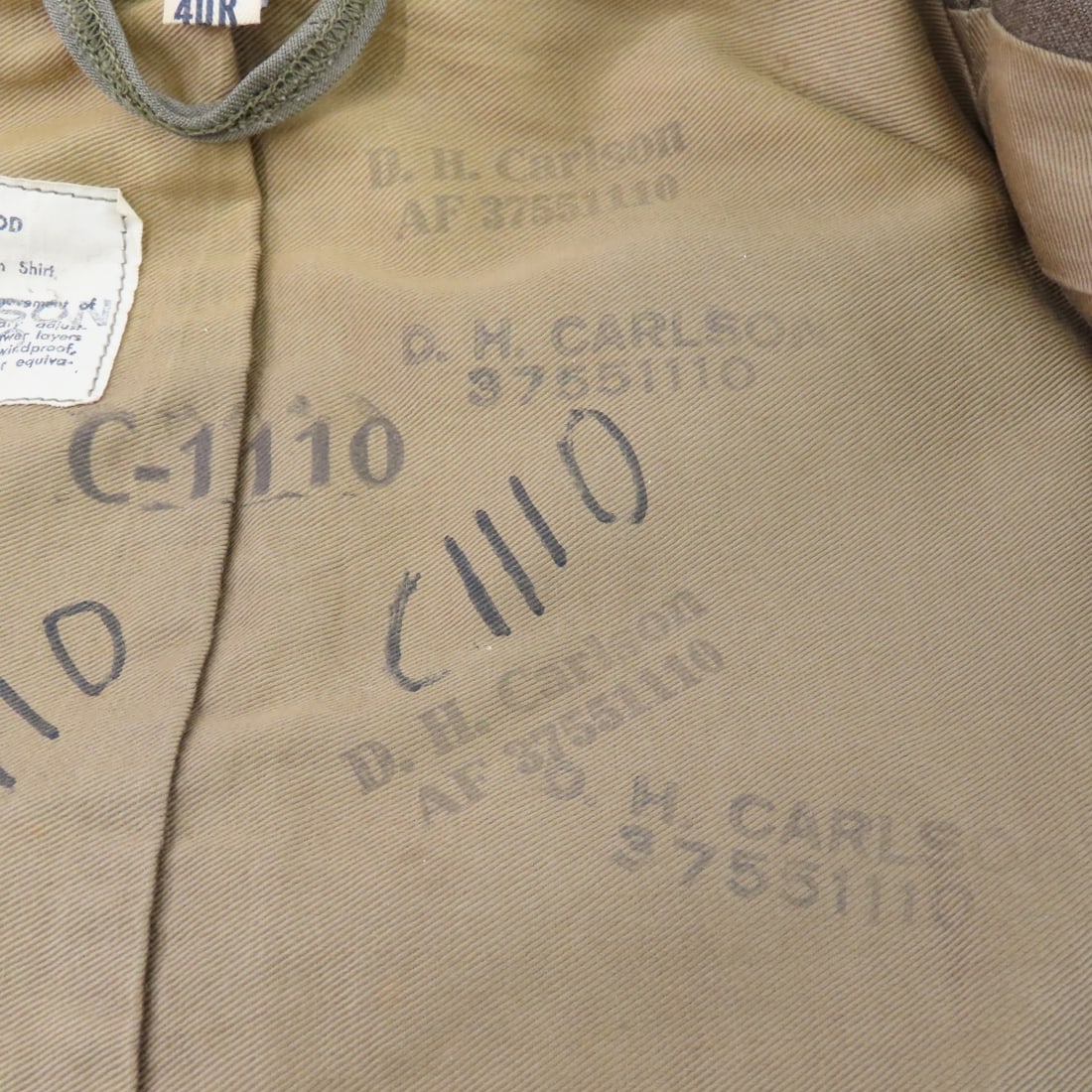 WWII US Army Olive Drab "Ike" Field Jacket, Named - 7