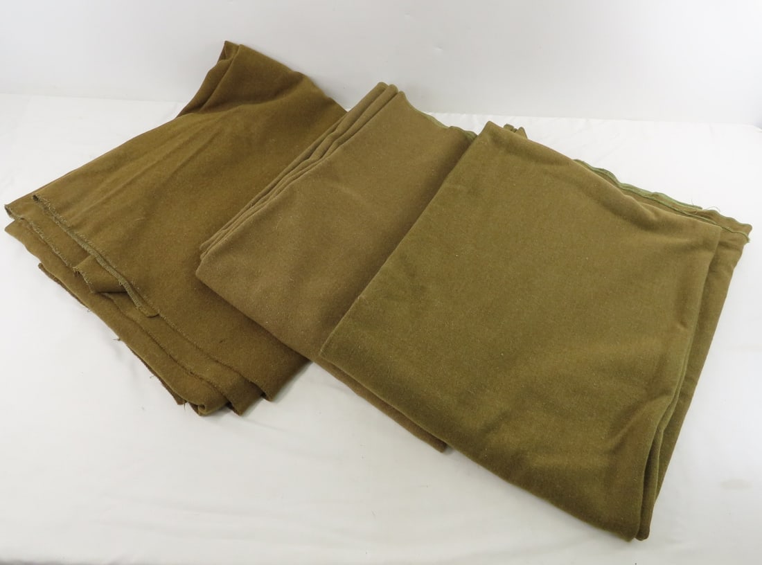 3 US Army Vietnam War Olive Green Wool Blankets (1 of 8)