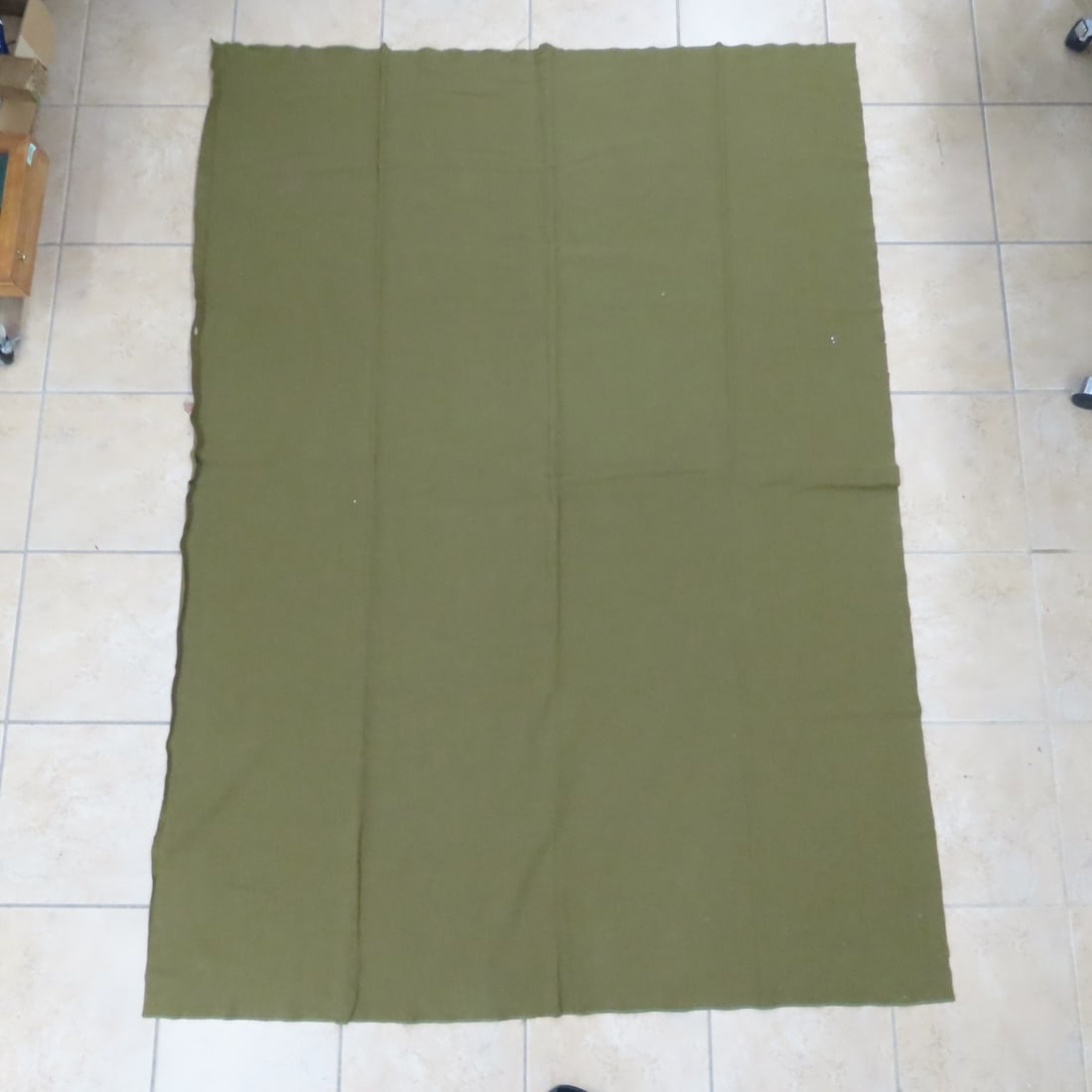 3 US Army Vietnam War Olive Green Wool Blankets - 2