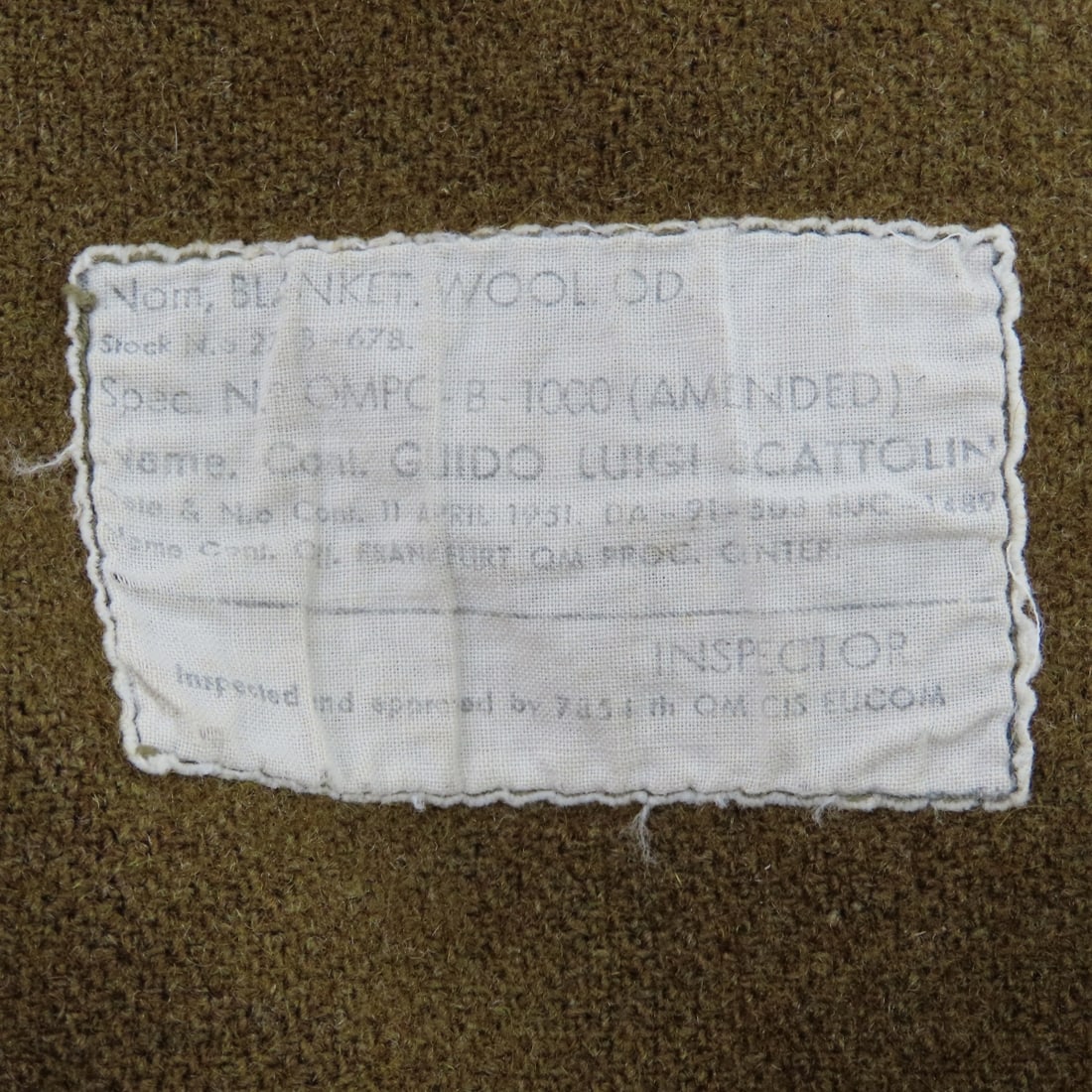 3 US Army Vietnam War Olive Green Wool Blankets - 8