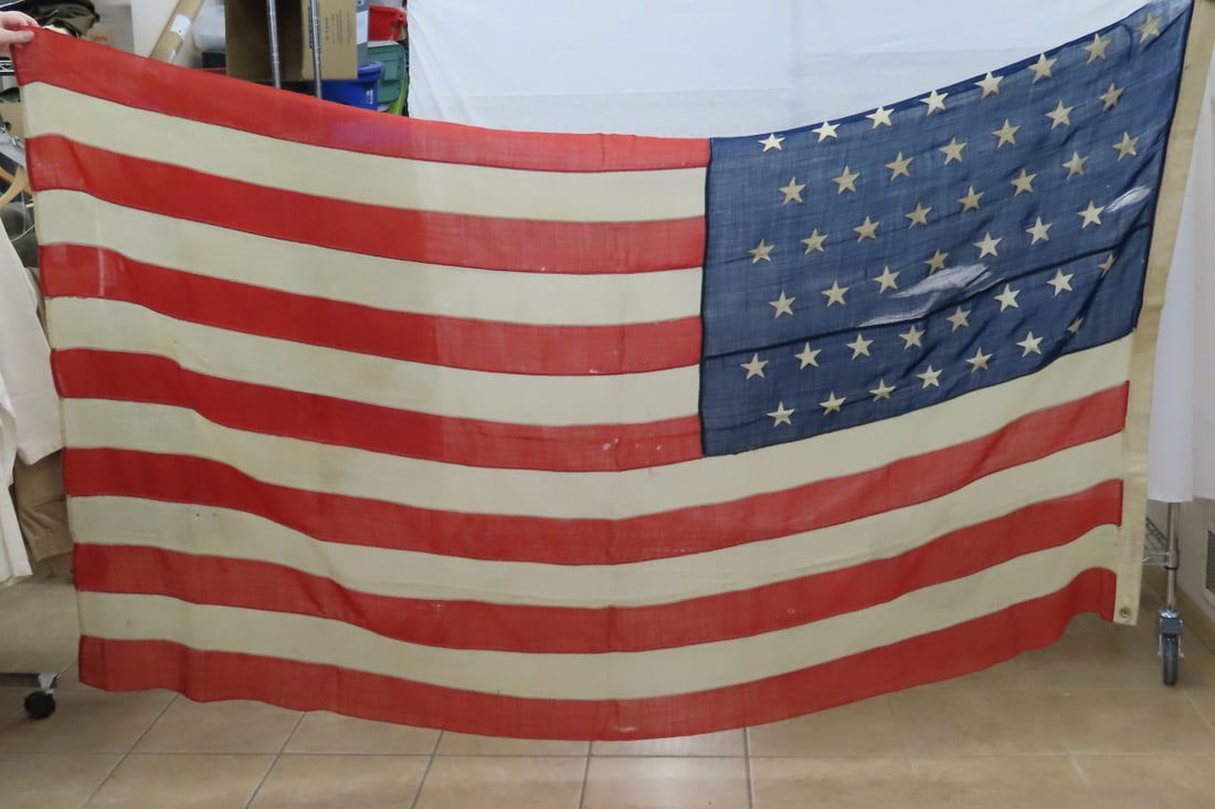Antique United States 45 Star Flag, 1896-1908 - 2