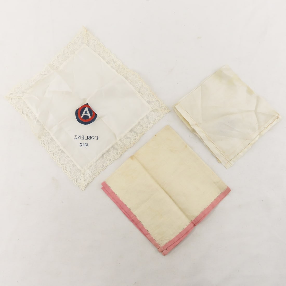 WWI Coblenz Handkerchiefs, Old Ironsides Patches - 12