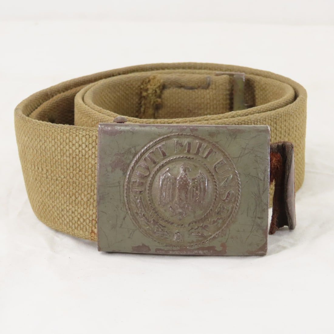 WWII German GOT MITT UNS Belt Buckle W/ Belt (1 of 9)