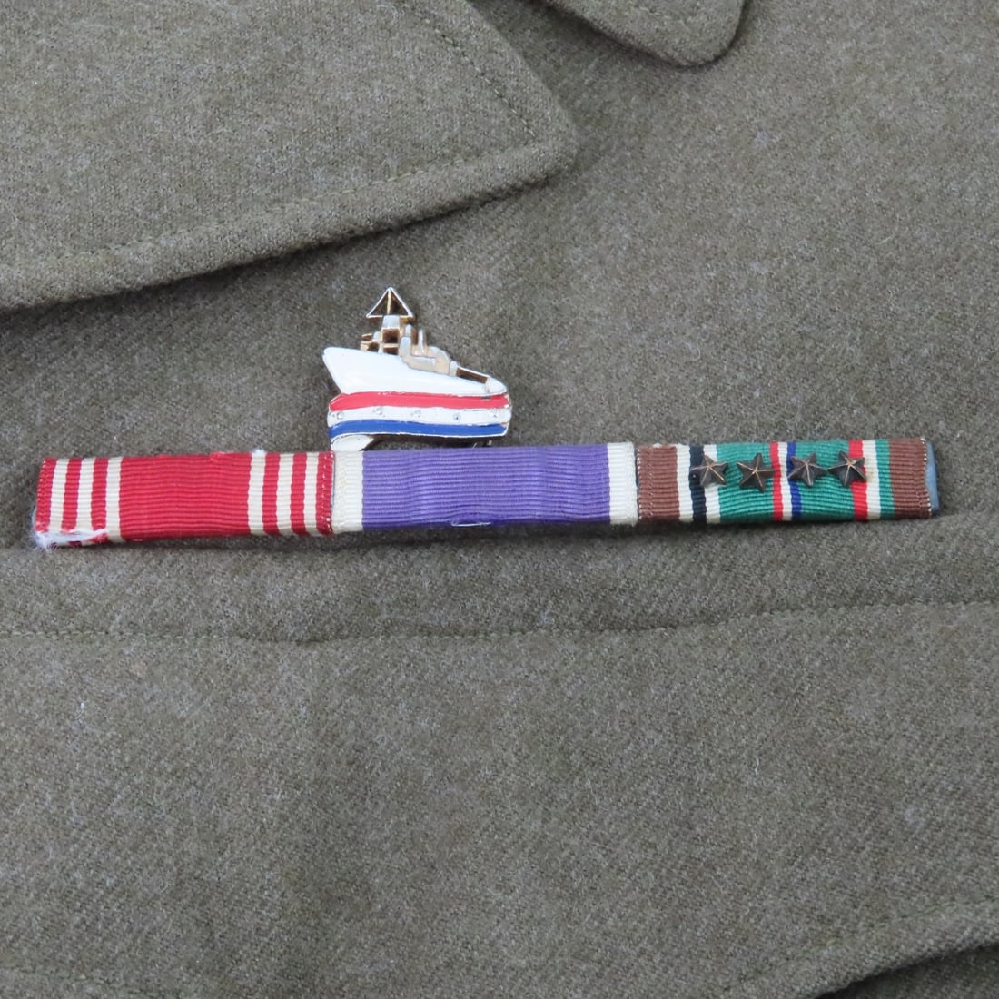 WWII US Army "Ike" Jacket, Named Sgt. W.C. Wallin - 6