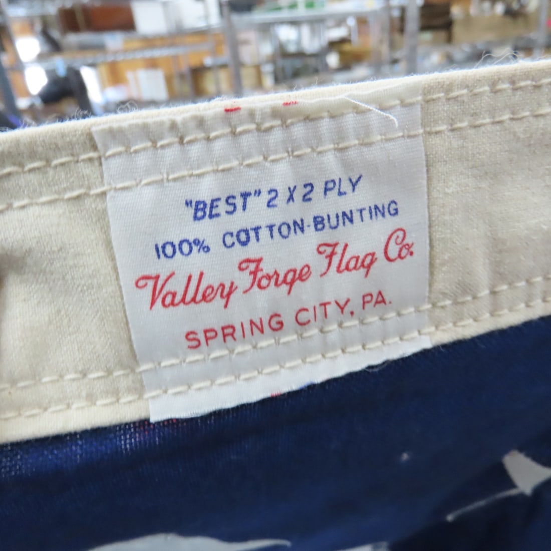Valley Forge Cotton Sewn US Flag 112 x 56" - 3