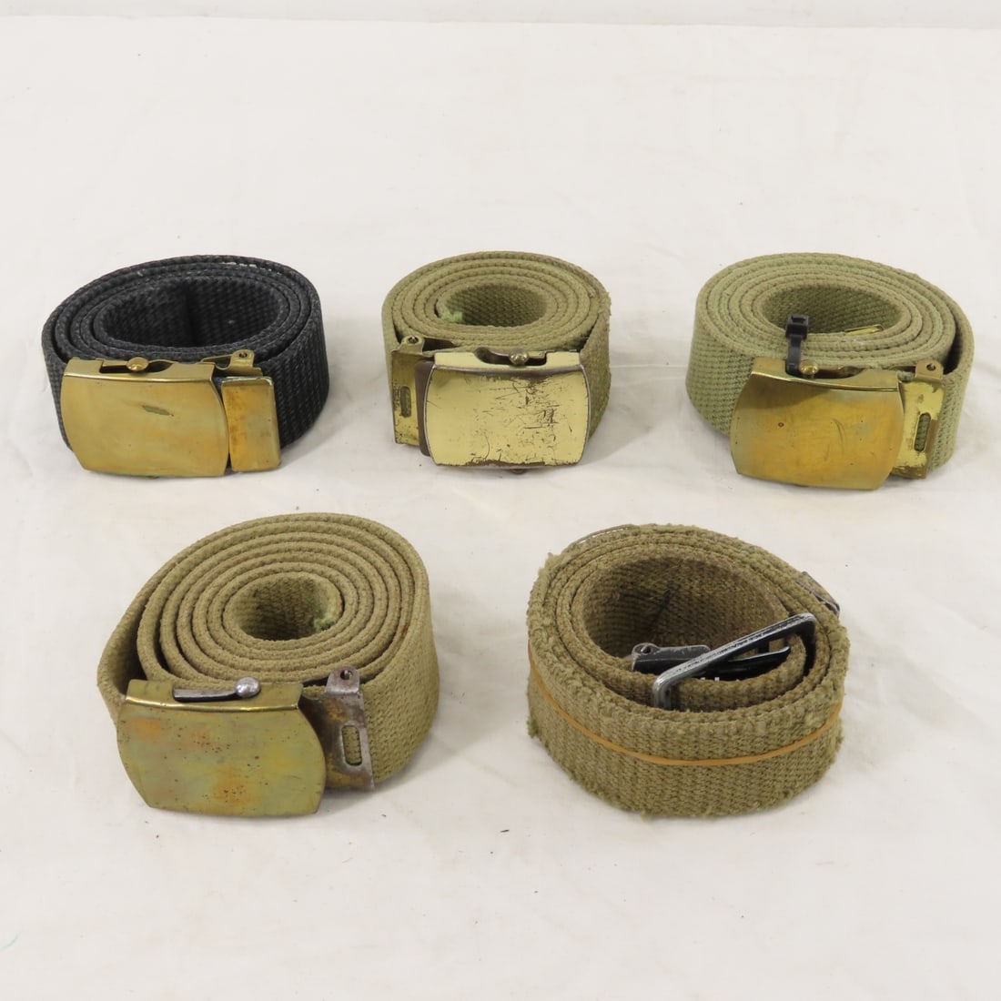 Collection of Military Web & Leather Belts - 10