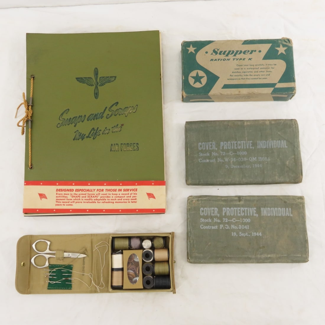 WWII Suitcase w/Soldiers Clothing & Other Items - 14