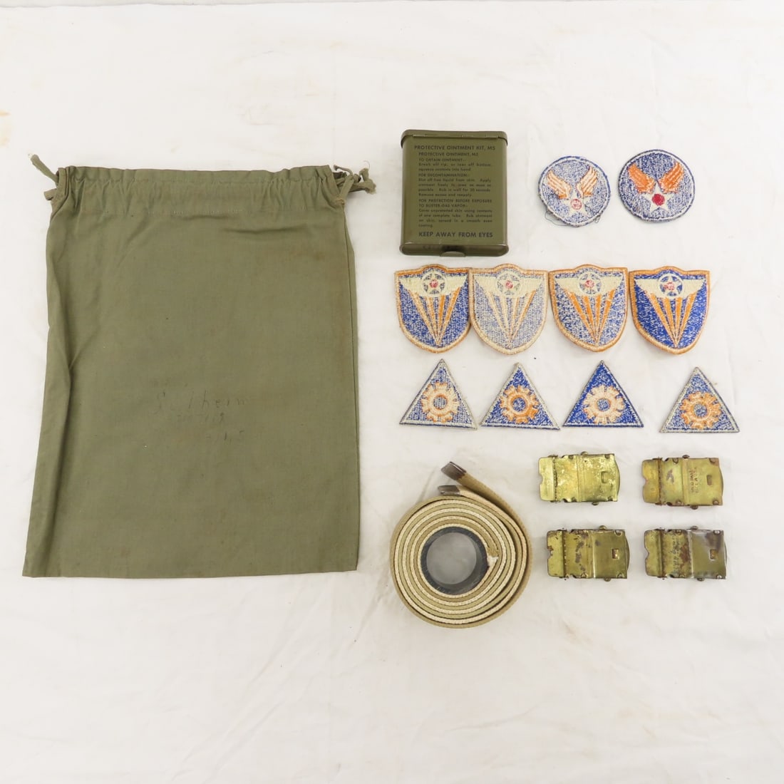 WWII Suitcase w/Soldiers Clothing & Other Items - 16