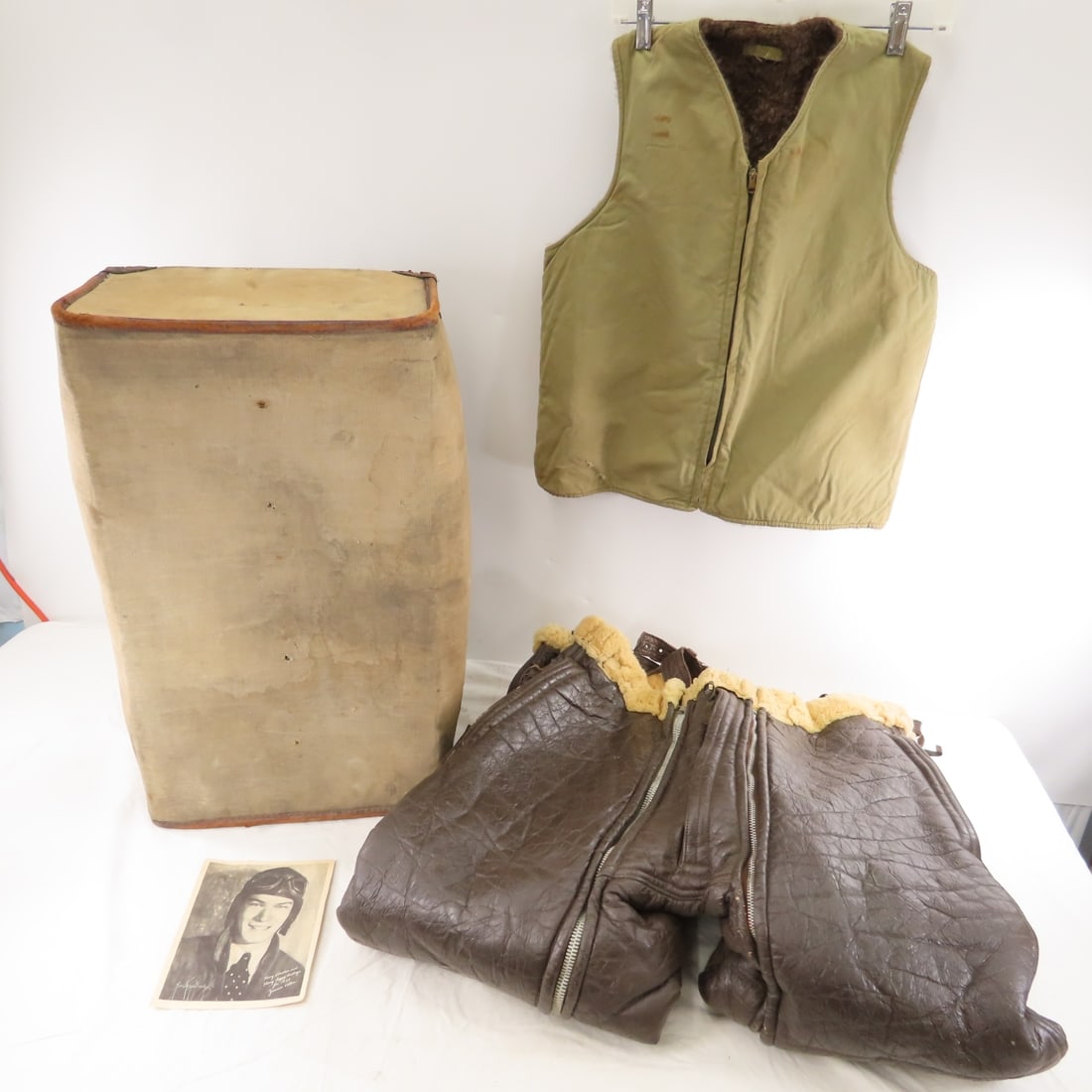 WWII Sheepskin Flight Pants, Cold Weather Vest (1 of 20)
