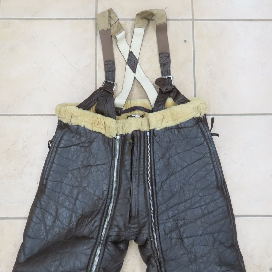 WWII Sheepskin Flight Pants, Cold Weather Vest - 3