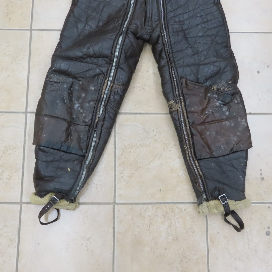 WWII Sheepskin Flight Pants, Cold Weather Vest - 4