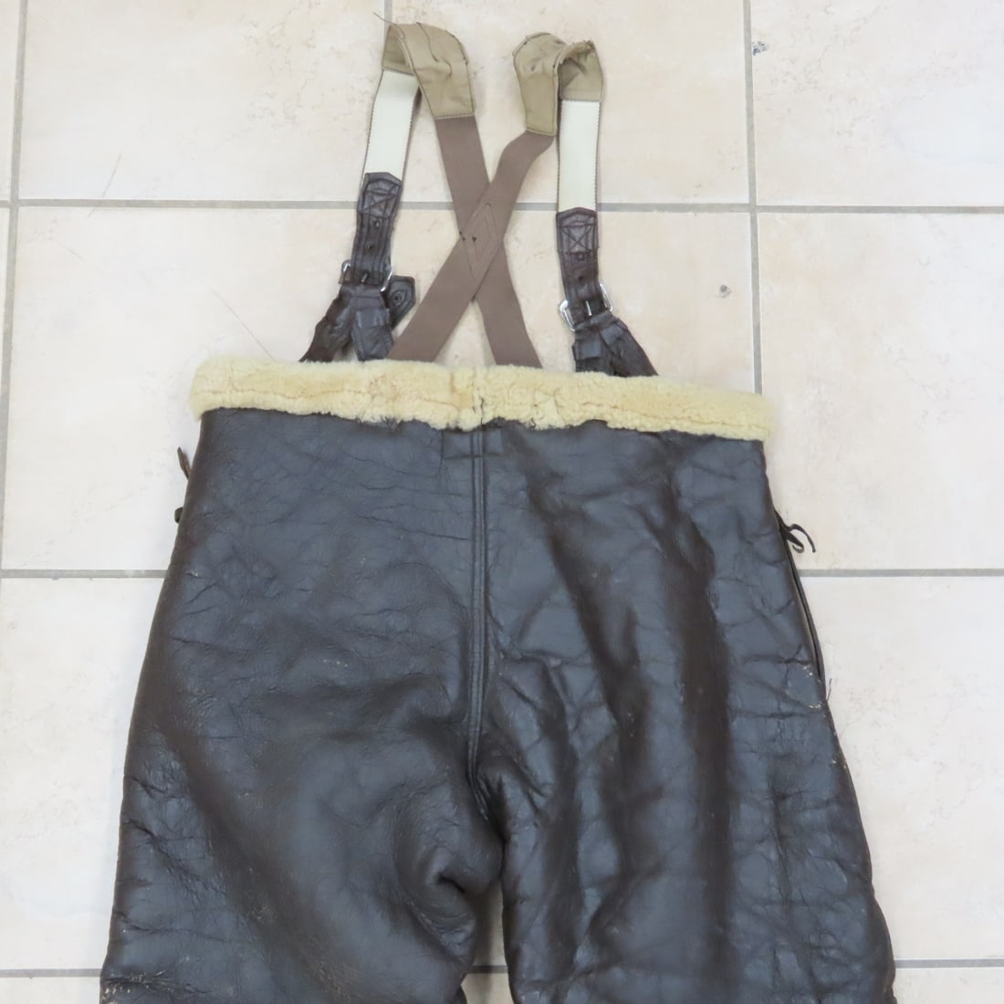 WWII Sheepskin Flight Pants, Cold Weather Vest - 6