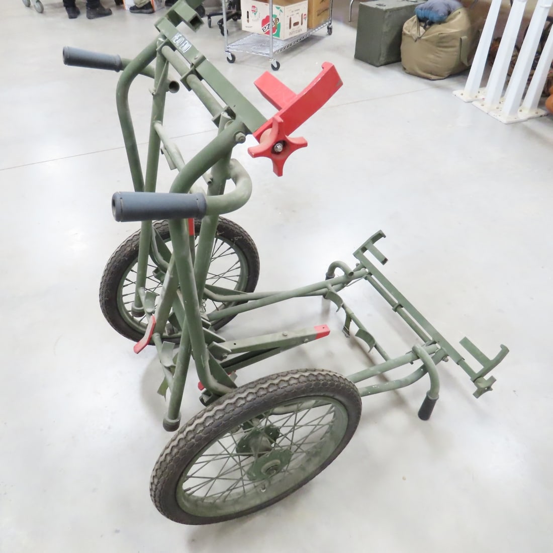 Vintage US Army Wheeled Litter Carrier - 13